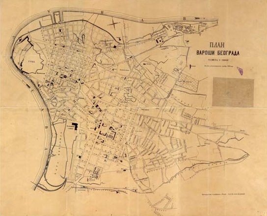 map of Belgrade, 1903